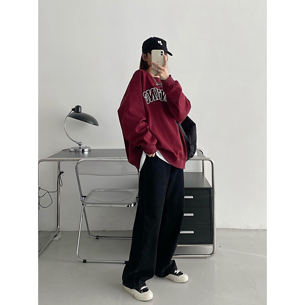 Áo sweater nỉ bông MELLOW form rộng dài tay unisex  swt mặc đôi nam nữ mùa đông ulzzang ChouChou Deliz