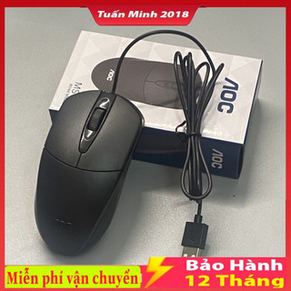 Chuột máy tính có dây chính hãng aoc ms121 / 1200 dpi, chuột máy tính aoc văn phòng cao cấp,siêu bền, bảo hành 12 tháng