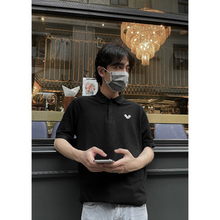 POLO LOGO đen - ÁO POLO basic CHUỘT TRẮNG