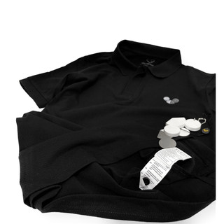 POLO LOGO đen - ÁO POLO basic CHUỘT TRẮNG