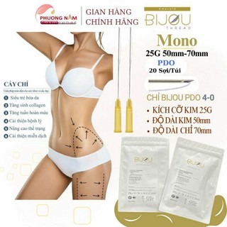 Bijou - pdomono 29g 50mm-70mm chỉ cấy huyệt - chỉ sinh nhiệt giảm béo, săn chắc da