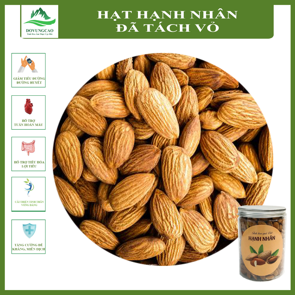 500gr Hạnh Nhân Tách Vỏ Sấy Chín