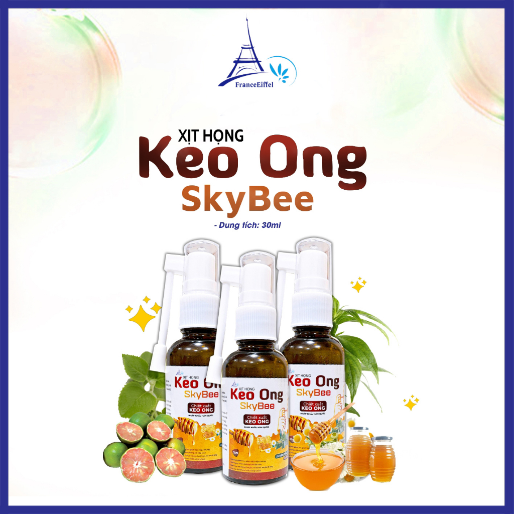 Xịt Họng Keo Ong SkyBee FranceEiffel Cho Trẻ Trên 1 Tuổi - Lọ 30ml
