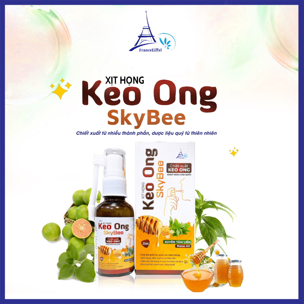 Xịt Họng Keo Ong SkyBee FranceEiffel Cho Trẻ Trên 1 Tuổi - Lọ 30ml