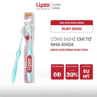 Bàn chải đánh răng lipzo ruby sensi phù hợp phụ nữ men răng yếu