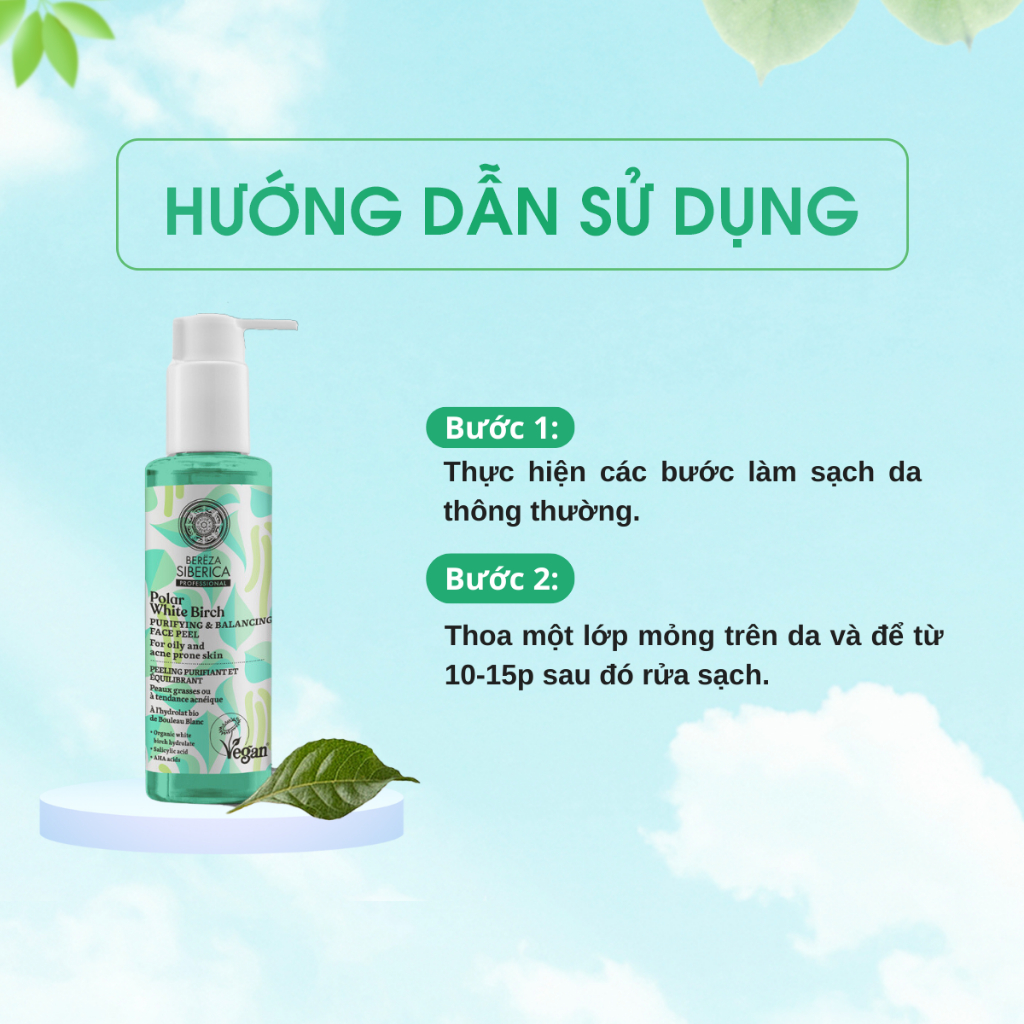 Gel Peel để làm sạch & cân bằng, dành cho da nhờn và dễ nổi mụn NATURA SIBERICA 145ml