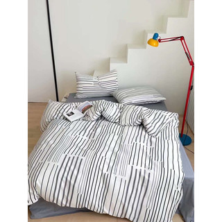Set chăn ga cotton kẻ Hàn Quốc 2023