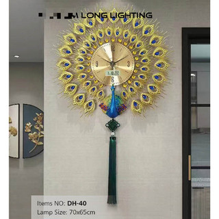 Đồng hồ con công, Đồng hồ, đồng hồ treo tường, đồng hồ trang trí, đồng hồ nội thất, đồng hồ con công