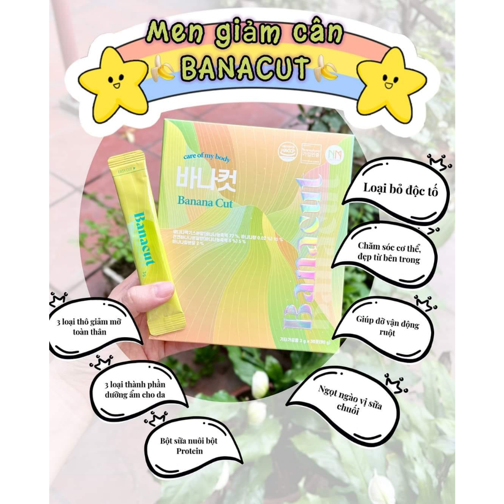 Men giảm cân Banacut Hàn quốc hộp 30 gói
