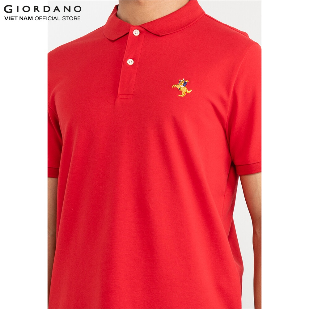 Áo Thun Có Cổ Polo Nam Thêu Logo Napoleon Công Nghệ Kháng Khuẩn Giordano 01011251