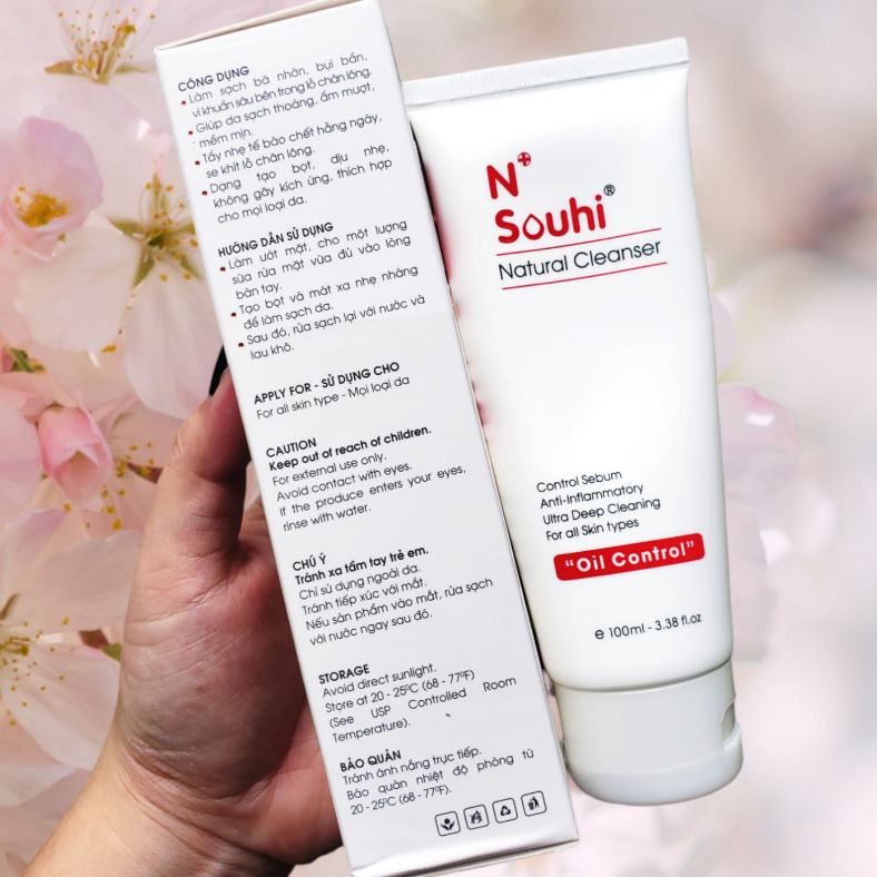 SỮA RỬA MẶT cao cấp Natural Cleanser N+ Souhi siêu sạch da