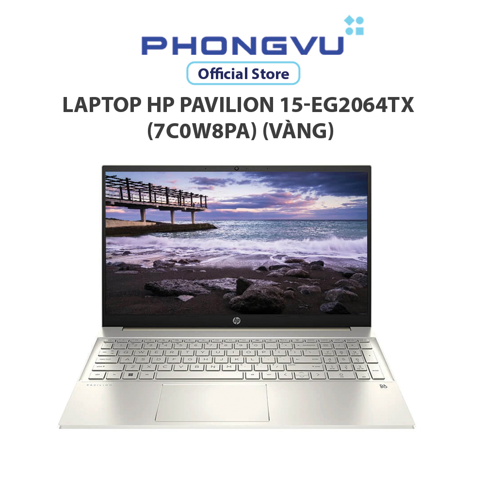 Máy tính xách tay/ Laptop HP Pavilion 15-eg2064TX (7C0W8PA) (i5-1235U) (Vàng) - Bảo hành 12 tháng