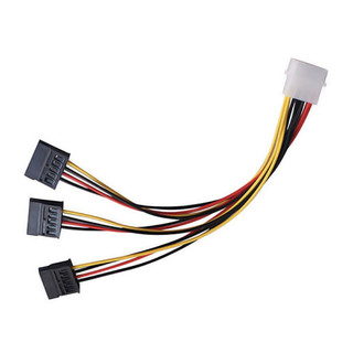 Cáp chia nguồn molex ide 4 pin ra 3 sata cho ssd hdd dvd-r - 4pin ide x3 sata 20cm