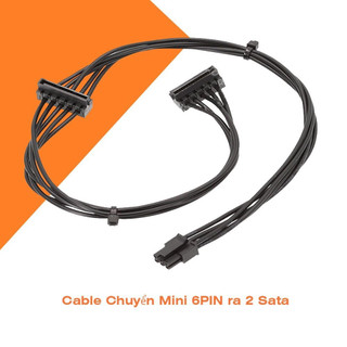 Cáp nguồn mini 6pin ra 2 sata - cáp chuyển mini 6pin ra 2 sata