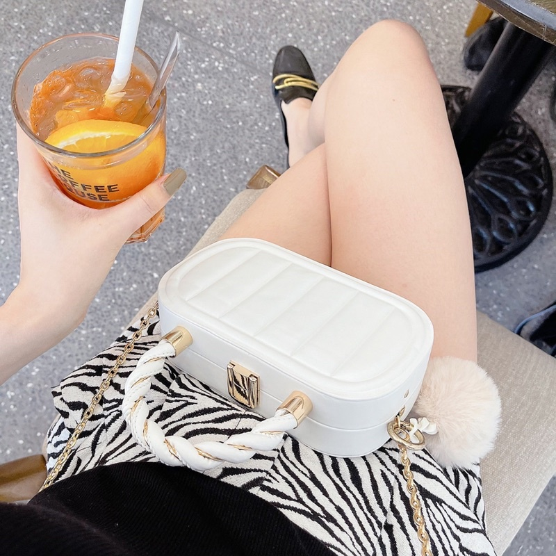 Túi xách nữ, túi đeo chéo quai xoắn size 20 vừa đt