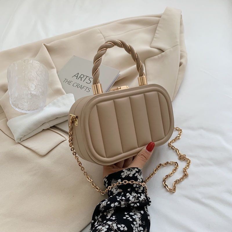 Túi xách nữ, túi đeo chéo quai xoắn size 20 vừa đt