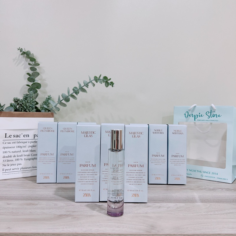 Nước hoa nữ Zara Chapter No.5 Collection EDP : Majestic Lilas/Noble Wisteria/Queen Plumrose/Royal Freesia