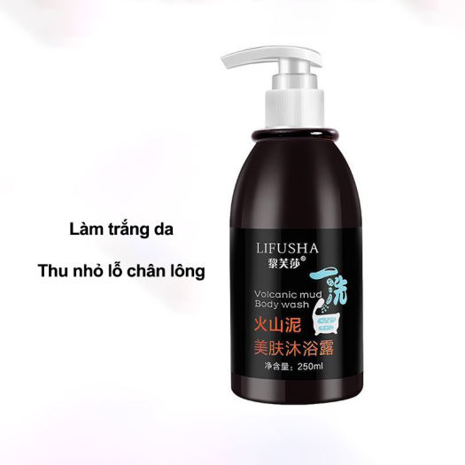 Sữa tắm làm trắng sữa tắm bùn núi lửa kem làm trắng 250ml tẩy tế bào chết nhanh chóng làm trắng dưỡng ẩm cơ thể chăm