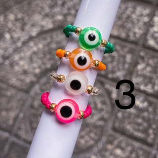 Nhẫn Evil Eye hat cườm thời trang