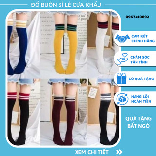 Combo 10 đôi Vớ tất dài qua đầu gối cho bé gái từ 5 đến 10 tuổi hàng chất