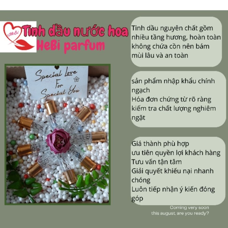 Tinh dầu nước hoa Pháp dạng lăn mini 3ml, 36 mẫu thử cao cấp