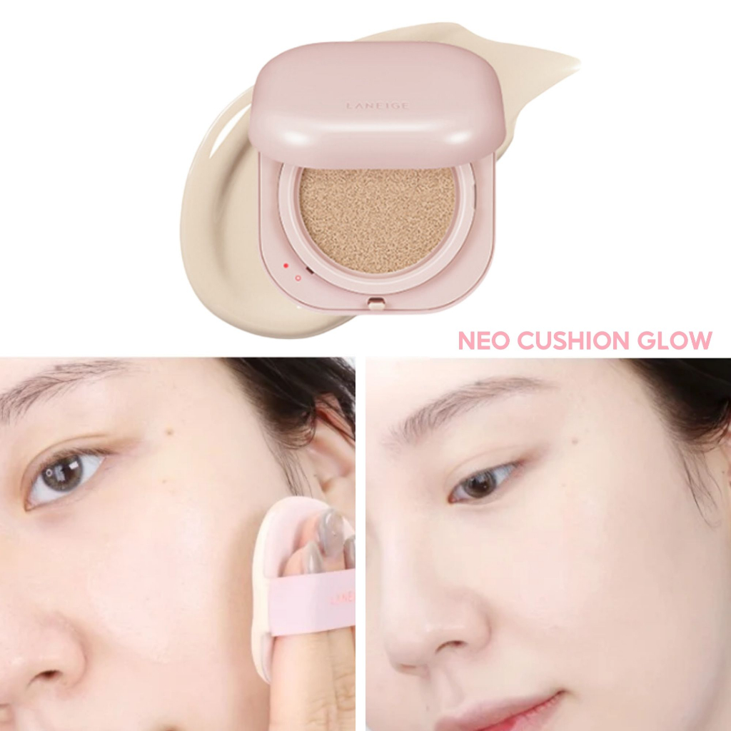 Phấn nước Laneige Neo Cushion 15g Matte/Glow che khuyết điểm, cho làn da căng bóng tự nhiên