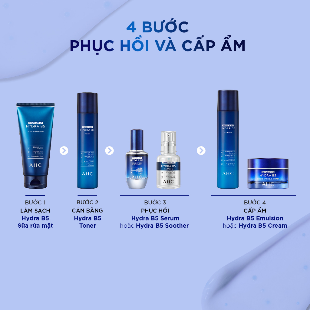 Combo Cấp Ẩm Và Phục Hồi Ex Hydra B5 Tinh Chất Soother 30ml Và Kem Dưỡng Ẩm Biome Capsule Cream 50ml