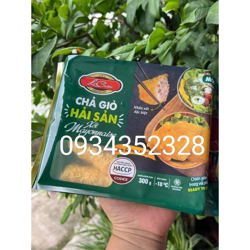 Chả Giò Sốt Mayonnaise Nhân Hải Sản (Lacusina)