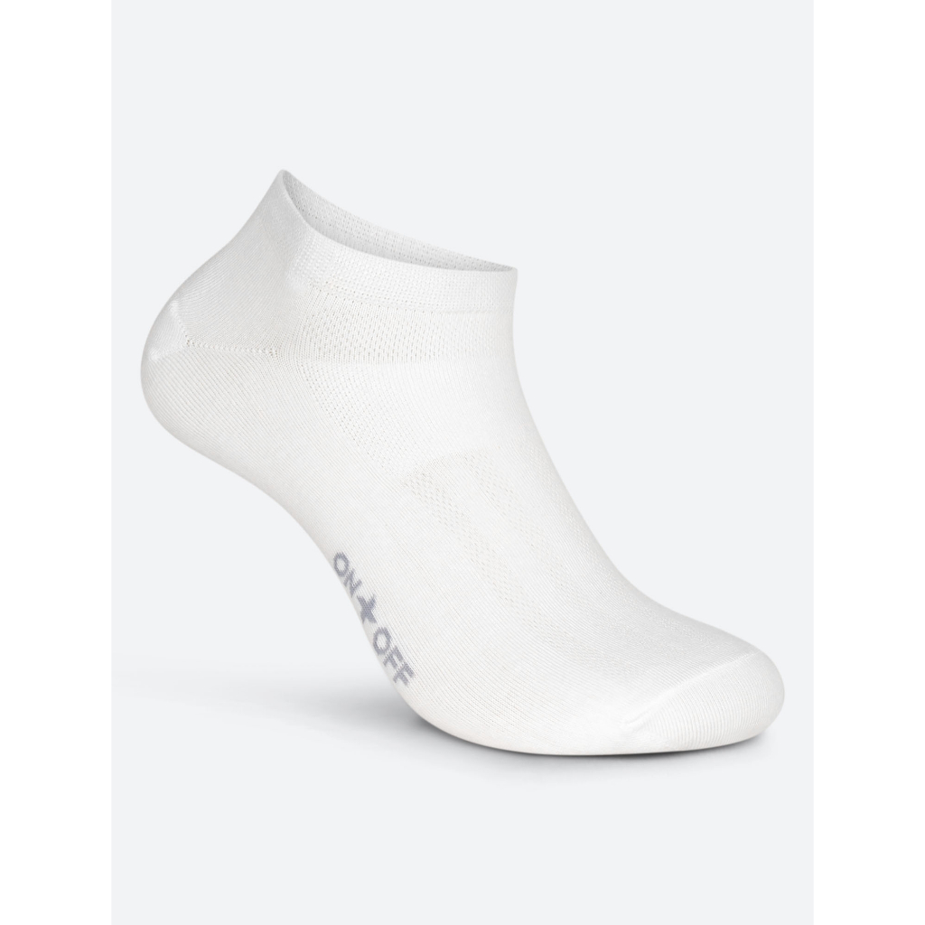 Pack 5 đôi tất nam không cổ cotton thoáng khí hạn chế mùi hôi chân ONOFF 18AP23A005