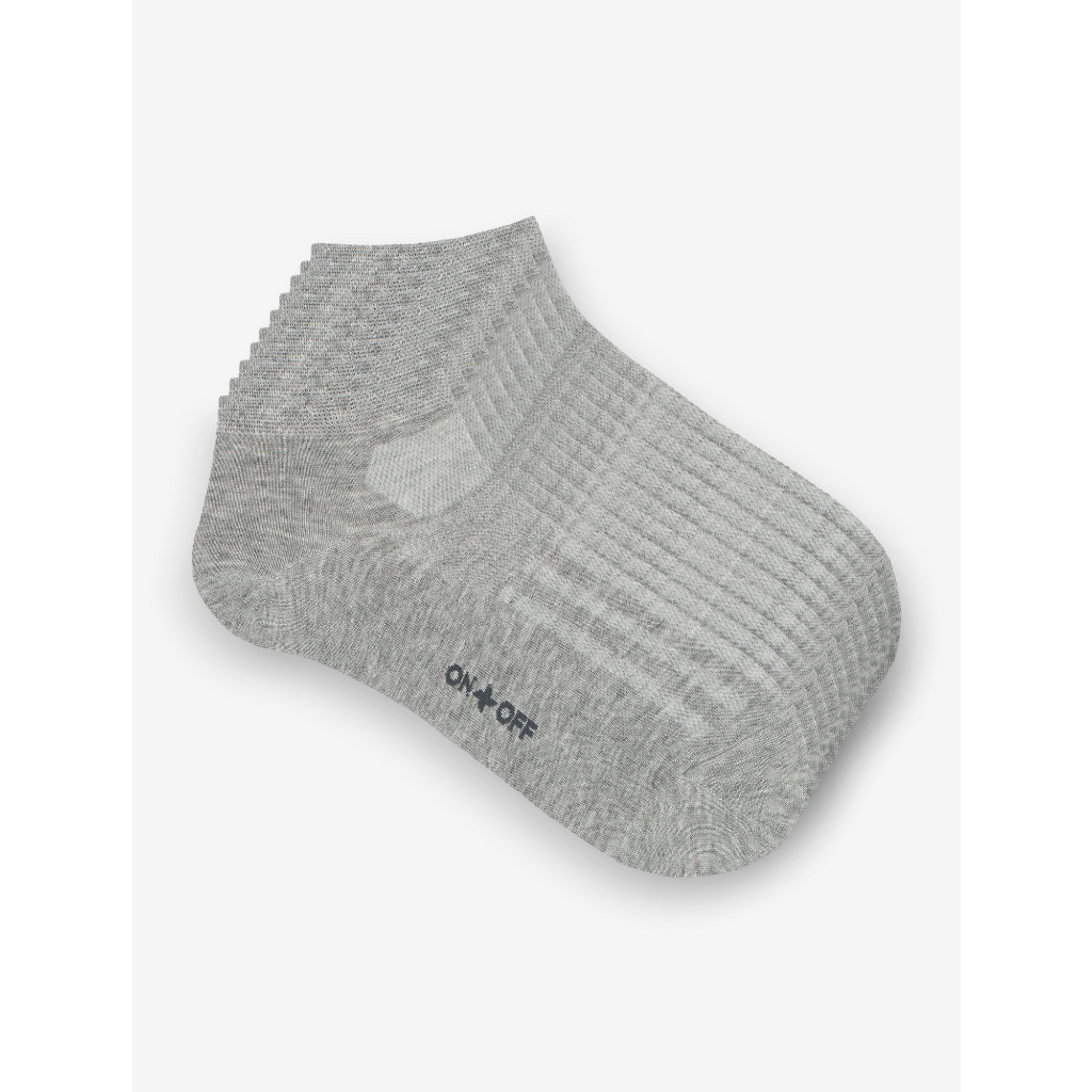 Pack 5 đôi tất nam không cổ cotton thoáng khí hạn chế mùi hôi chân ONOFF 18AP23A005