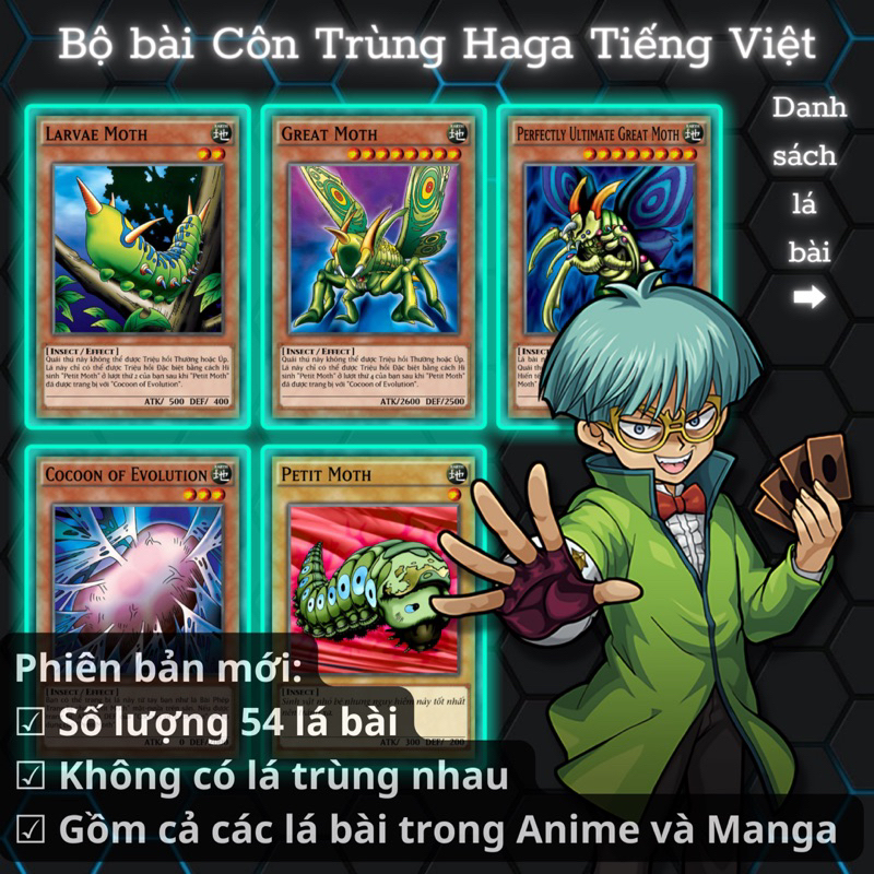 Bài Yugioh Tiếng Việt - Bộ bài Côn Trùng Haga
