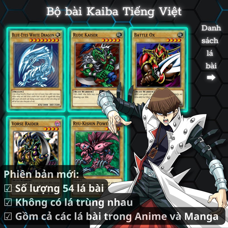 Bài Yugioh Tiếng Việt - Bộ bài Kaiba