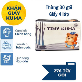 Thùng 30 gói khăn giấy Tiny Kuma