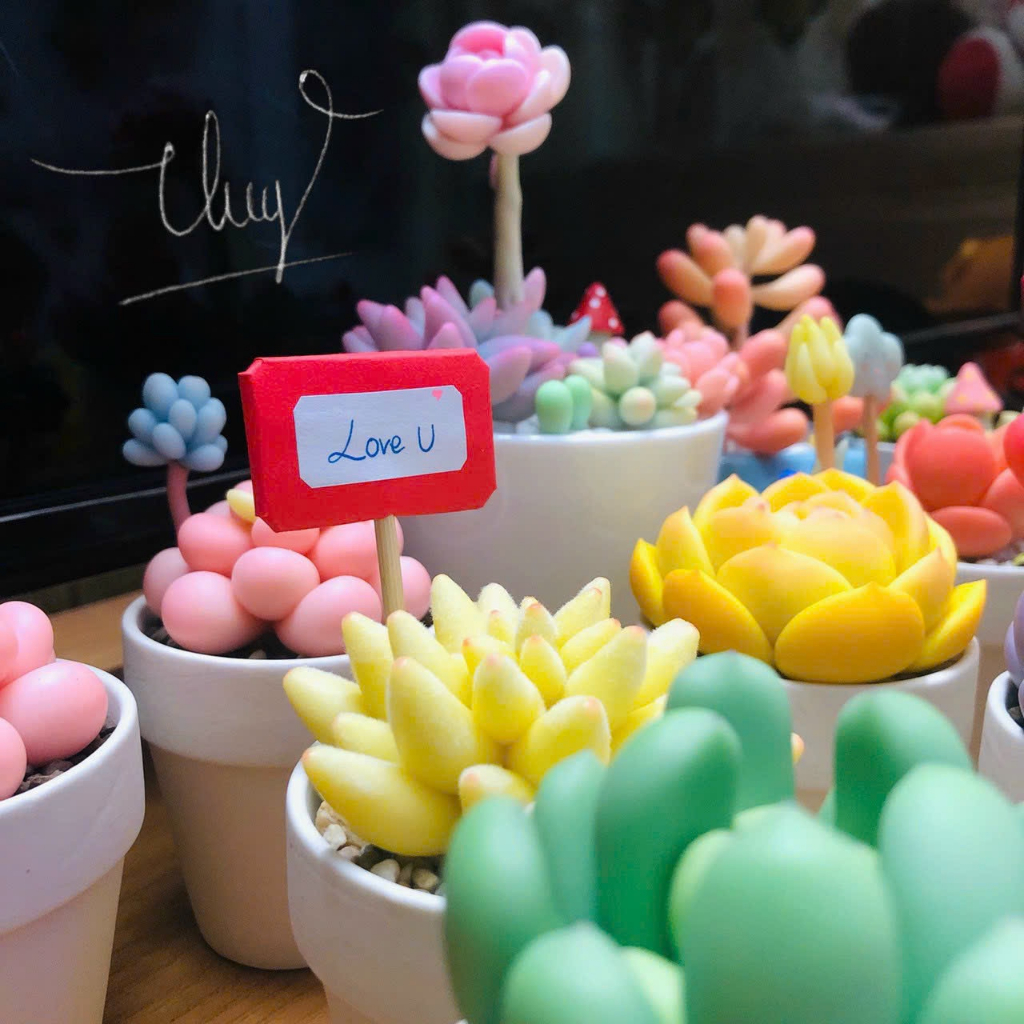 Đất sét tự khô  / nặn tượng,chibi,mô hình,sen đá,móc khoá,charm…