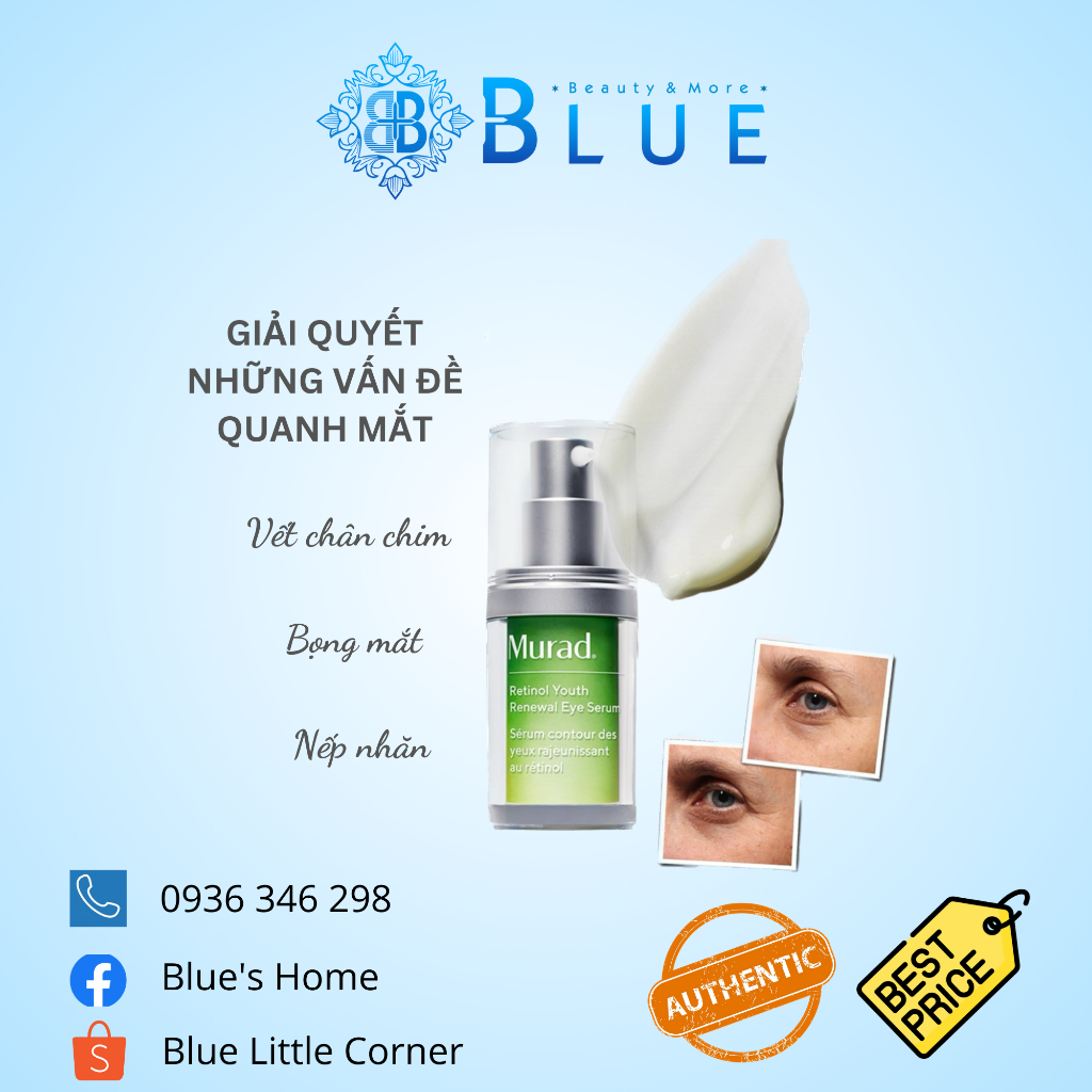 Serum mắt xóa mờ nếp nhăn Murad Retinol Youth Renewal Eye Serum