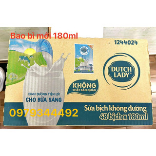 SỮA BỊCH CGHL- KHÔNG ĐƯỜNG 180ML 48 bịch