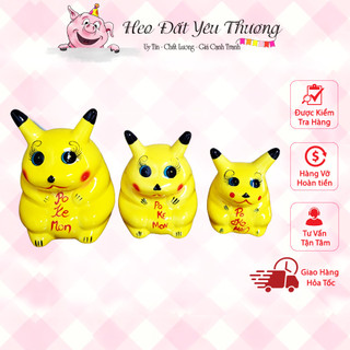 Pikachu to tiết kiệm size 3 và 4 - chất liệu gốm sứ cao cấp bát tràng