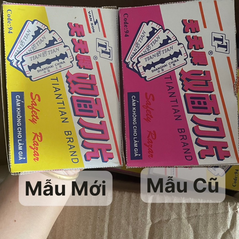 1 Hộp 200 lưỡi lam Tian Tian Đen