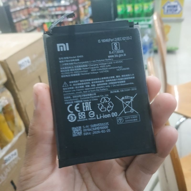 Pin zin bóc máy Xiaomi Redmi Note 9S BN55,5020 mAh