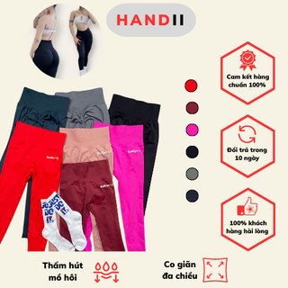 Quần tập gym nữ TomTiger Scrunch,quần thể thao nữ, chất liệu dệt kim co giãn, chun mông tôn dáng "HANDII"