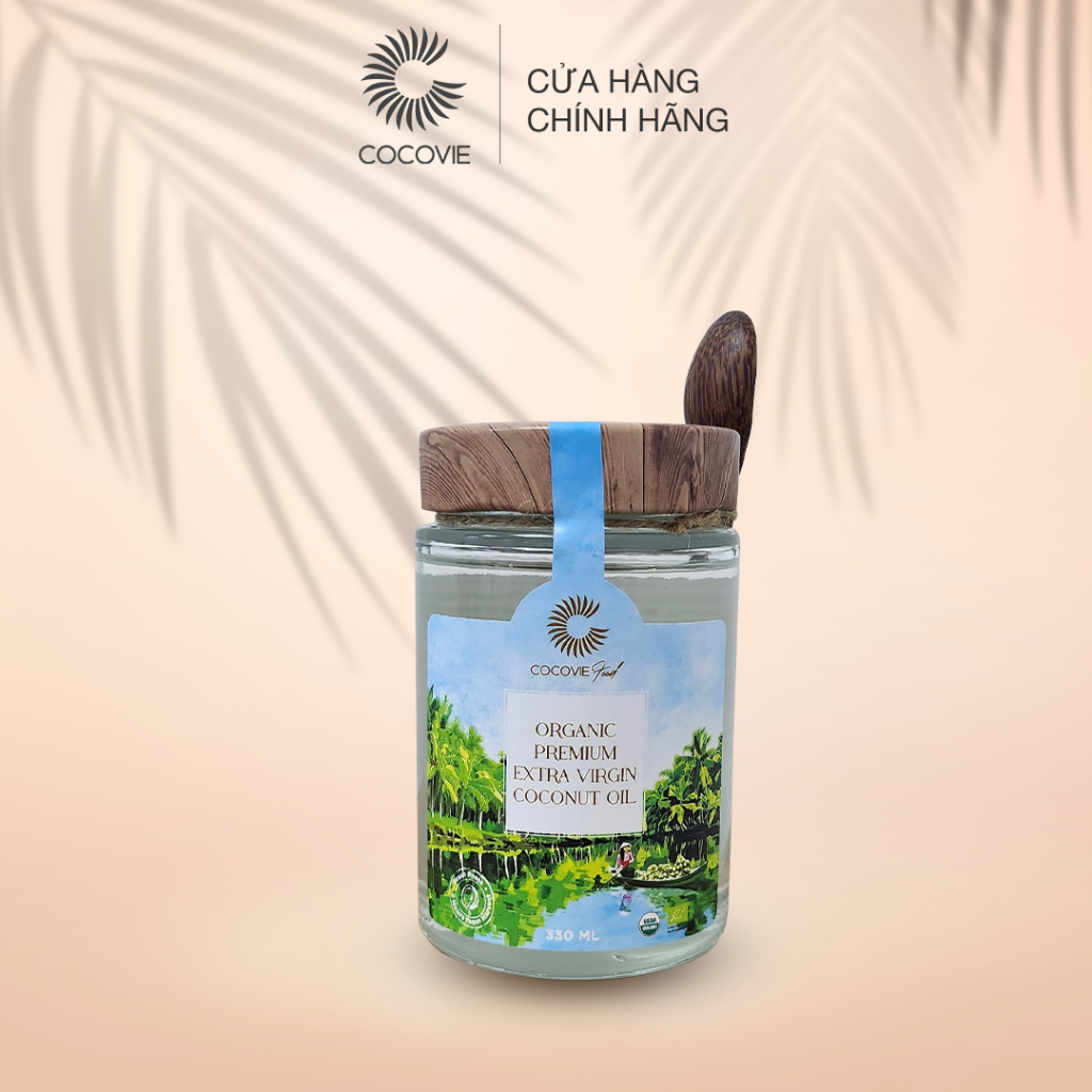 Dầu Dừa Hữu Cơ Thượng Hạng Cocovie bổ sung nguồn dinh dưỡng cho cơ thể 330ml