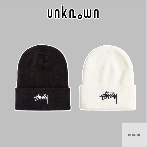👑-Mũ Len S.TUSSY Basic Logo Black/White cao cấp