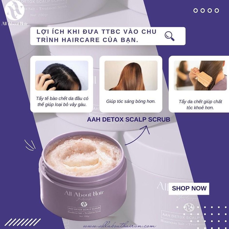 Tẩy Tế Bào Chết Da Đầu AAH Scalp Giúp Làm Sạch Da Đầu, Giảm Ngứa, Giảm Bết