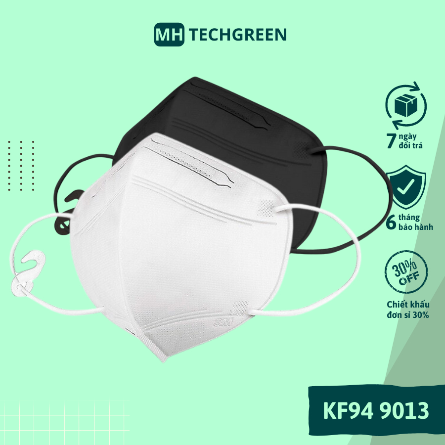 Khẩu trang 3M 9013 KF94, chống bụi mịn PM2.5, công nghệ lọc tĩnh điện 3M