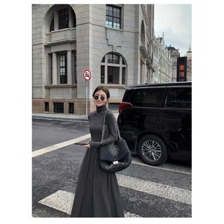 ĐẦM DÀI CỔ 3 PHÂN - XẾP LY NHẸ PHẦN EO