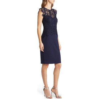 Đầm phối ren peplum
