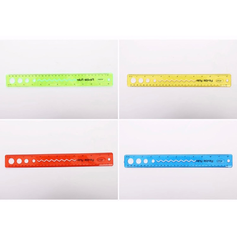 Thước thẳng nhựa dẻo 30cm đa năng dành cho học sinh, văn phòng, trường học loại dày - 1 cái
