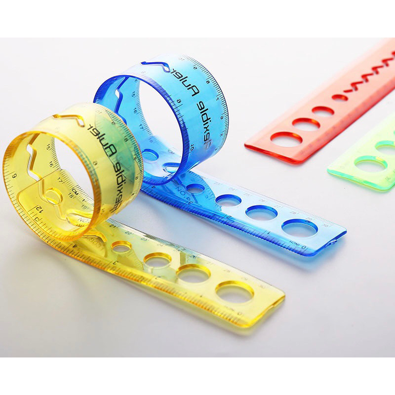 Thước thẳng nhựa dẻo 30cm đa năng dành cho học sinh, văn phòng, trường học loại dày - 1 cái