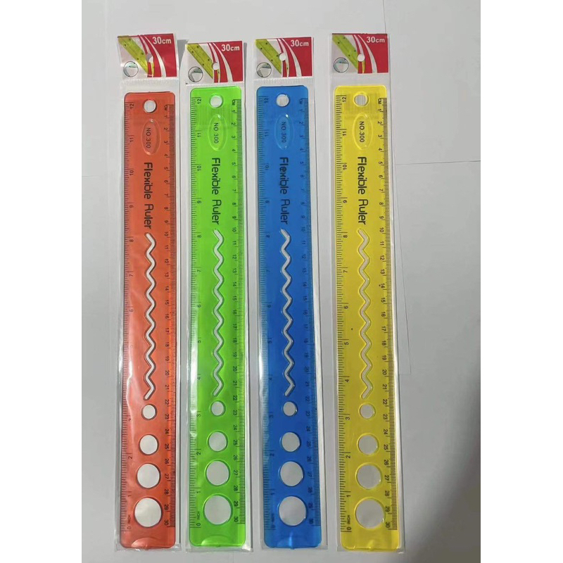 Thước thẳng nhựa dẻo 30cm đa năng dành cho học sinh, văn phòng, trường học loại dày - 1 cái