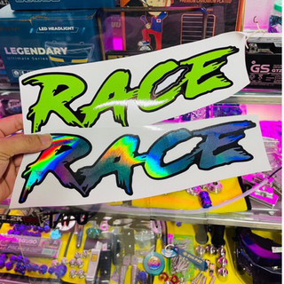 Tem race crom 7 màu dán nhiều vị trí trên xe cực hót.